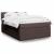 Pat box spring cu saltea, maro închis, 160x200 cm, textil GartenMobel Dekor