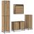 Set de mobilier pentru baie cu sertar 4 pcs Stejar Artizanal GartenMobel Dekor
