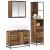 Set de mobilier pentru baie 3 pcs Lemn Vechi Lemn compozit GartenMobel Dekor