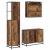 Set de mobilier pentru baie 3 pcs Lemn Vechi Lemn compozit GartenMobel Dekor