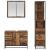 Set de mobilier pentru baie 3 pcs Lemn Vechi Lemn compozit GartenMobel Dekor