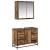 Set de mobilier pentru baie 2 pcs Lemn Vechi Lemn compozit GartenMobel Dekor