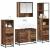 Set de mobilier pentru baie 4 pcs Lemn Vechi Lemn compozit GartenMobel Dekor