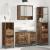 Set de mobilier pentru baie 4 pcs Lemn Vechi Lemn compozit GartenMobel Dekor