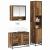 Set de mobilier pentru baie 3 pcs Lemn Vechi Lemn compozit GartenMobel Dekor