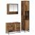 Set de mobilier pentru baie 3 pcs Lemn Vechi Lemn compozit GartenMobel Dekor