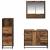 Set de mobilier pentru baie 3 pcs Lemn Vechi Lemn compozit GartenMobel Dekor