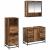 Set de mobilier pentru baie 3 pcs Lemn Vechi Lemn compozit GartenMobel Dekor