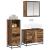 Set de mobilier pentru baie 3 pcs Lemn Vechi Lemn compozit GartenMobel Dekor