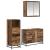 Set de mobilier pentru baie 3 pcs Lemn Vechi Lemn compozit GartenMobel Dekor