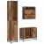 Set de mobilier pentru baie 3 pcs Lemn Vechi Lemn compozit GartenMobel Dekor