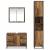 Set de mobilier pentru baie 3 pcs Lemn Vechi Lemn compozit GartenMobel Dekor