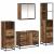 Set de mobilier pentru baie 4 pcs Lemn vechi Lemn compozit GartenMobel Dekor