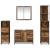 Set de mobilier pentru baie 4 pcs Lemn vechi Lemn compozit GartenMobel Dekor