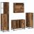 Set de mobilier pentru baie 4 pcs Lemn vechi Lemn compozit GartenMobel Dekor