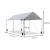 Carport auto 3x6x2,5 m cu cadru din otel galvanizat si copertina impermeabila gri