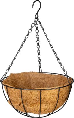 Ghiveci suspendat Strend Pro cu fibra de cocos si lant, 25 cm