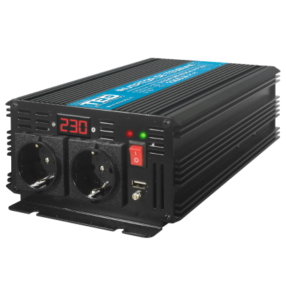 Invertor de la 24V la 230V 1000W undă sinusoidală pură, TED000439