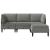 Set de mobilier pentru living 4 pcs Gri închis Țesătură GartenMobel Dekor