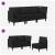 Set de mobilier pentru living 3 pcs Negru Țesătură GartenMobel Dekor