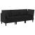 Set de mobilier pentru living 3 pcs Negru Țesătură GartenMobel Dekor