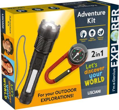 Set explorator pentru copii cu lanterna LED si busola, 7+ ani