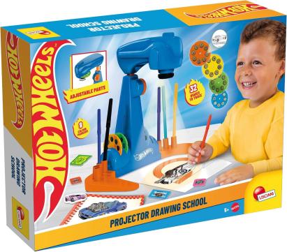 Proiector de desen pentru copii Hot Wheels cu 32 imagini de trasat