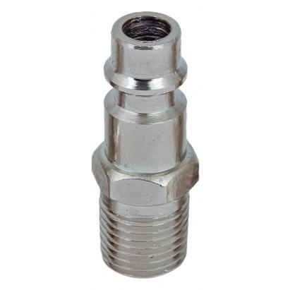 Conector rapid pneumatic 1/4 inch M din otel nichelat Raider QC05