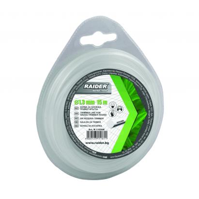 Fir pentru trimmer cu profil pătrat 1,30 mm x 15 m Raider