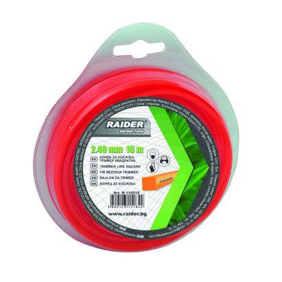 Fir pentru trimmer cu profil pătrat 2,4 mm x 15 m Raider