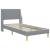 Cadru de pat cu saltea Gri deschis 80x 200 cm Poliester GartenMobel Dekor