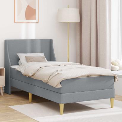 Cadru de pat cu saltea cu headboard Poliester GartenMobel Dekor