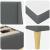 Cadru de pat cu saltea cu headboard Gri 90 x 190 cm Poliester GartenMobel Dekor