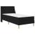 Cadru de pat cu saltea cu headboard Negru 90 x 190 cm Poliester GartenMobel Dekor