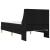 Cadru de pat cu saltea cu headboard Negru 90 x 200 cm Poliester GartenMobel Dekor