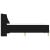 Cadru de pat cu saltea cu headboard Negru 90 x 200 cm Poliester GartenMobel Dekor