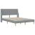 Cadru de pat cu saltea Gri deschis 140 x 200 cm Poliester GartenMobel Dekor