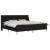 Cadru de pat cu saltea Negru 180 x 200 cm Poliester GartenMobel Dekor