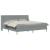 Cadru de pat cu saltea Gri deschis 200 x 200 cm Poliester GartenMobel Dekor