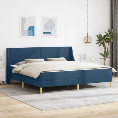 Cadru de pat cu saltea cu headboard Poliester GartenMobel Dekor