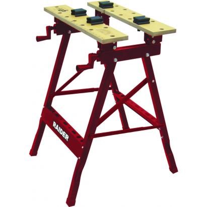 Banc de lucru pliabil si reglabil Raider 65x51 cm, inaltime 80 cm