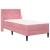 Cadru de pat cu saltea cu saltea Roz 90 x 190 cm Catifea GartenMobel Dekor
