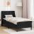 Cadru de pat cu saltea cu saltea Negru 90 x 190 cm Catifea GartenMobel Dekor
