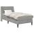 Cadru de pat cu saltea Gri deschis 90 x 200 cm Catifea GartenMobel Dekor