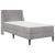 Cadru de pat cu saltea Gri deschis 90 x 200 cm Catifea GartenMobel Dekor