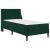 Cadru de pat cu saltea Verde închis 90 x 200 cm Catifea GartenMobel Dekor