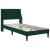 Cadru de pat cu saltea Verde închis 90 x 200 cm Catifea GartenMobel Dekor