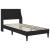 Cadru de pat cu saltea cu saltea Negru 90 x 200 cm Catifea GartenMobel Dekor