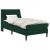 Cadru de pat cu saltea Verde închis 100 x 200 cm Catifea GartenMobel Dekor