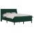 Cadru de pat cu saltea Verde închis 140 x 190 cm Catifea GartenMobel Dekor